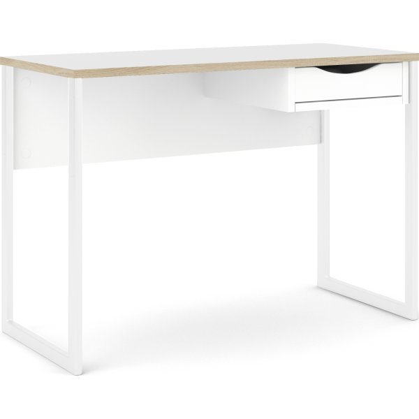 BudgetLine Skrivebord, 130x48,4 cm, hvid