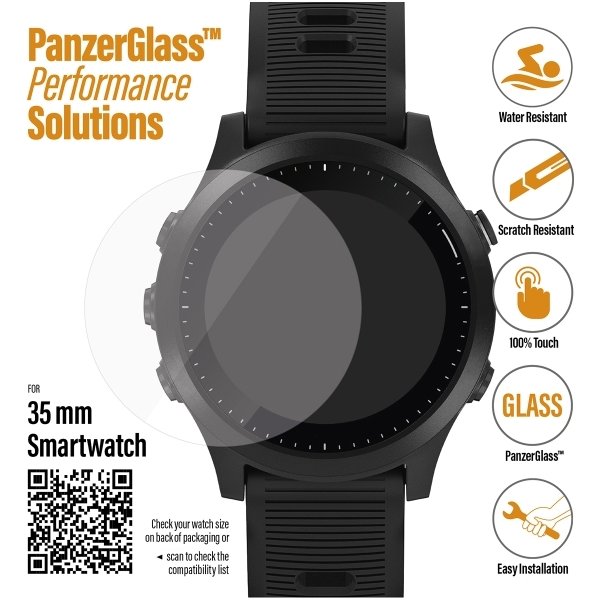 PanzerGlass til 35mm smartwatch
