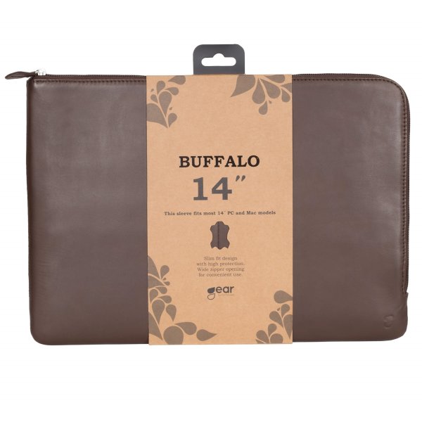 BUFFALO Sleeve til 14" notebook, brun