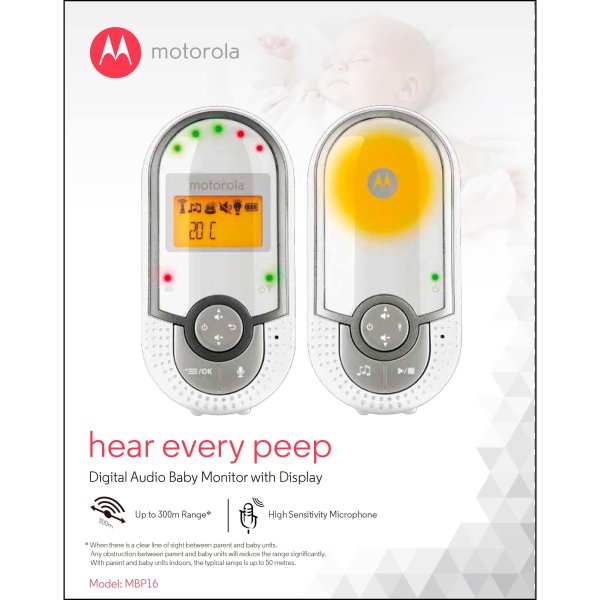 MOTOROLA MBP16 Audio Babymonitor | Lomax A/S