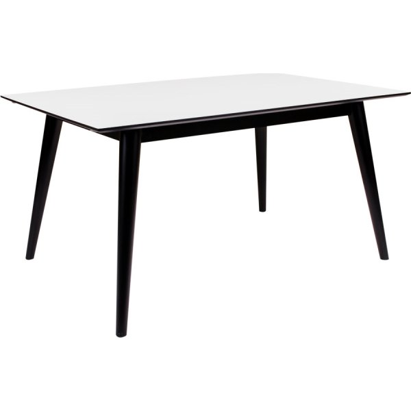 Copenhagen Spisebord, L: 150/230 cm, hvid/sort