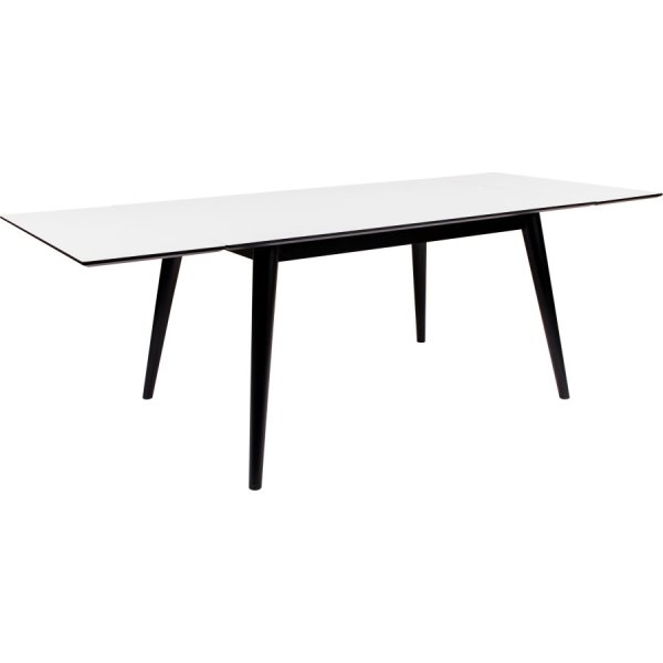 Copenhagen Spisebord, L: 150/230 cm, hvid/sort