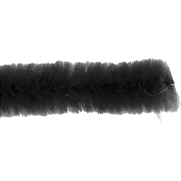 Chenille Piberensere 9 mm, sort, 25 stk