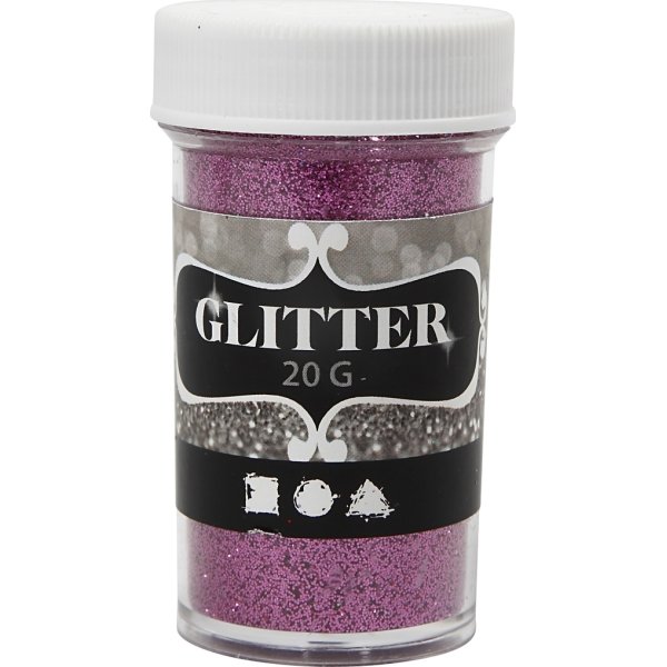 Glitterdrys, pink, 20 g