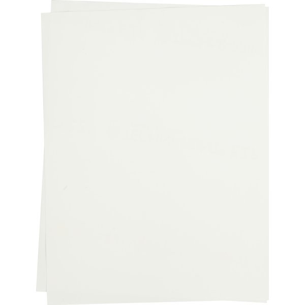 Transferpapir 21,5x28 cm, hvid, 12 ark