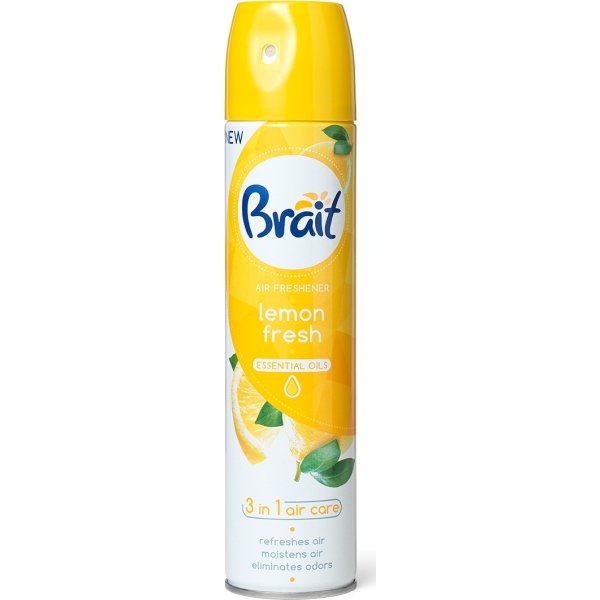 Brait Luftfrisker Spray, Lemon Fresh, 300 ml