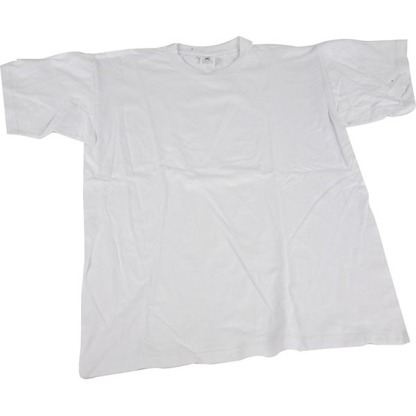 T-shirt | Rund hals | Str. 5-6 år | Hvid