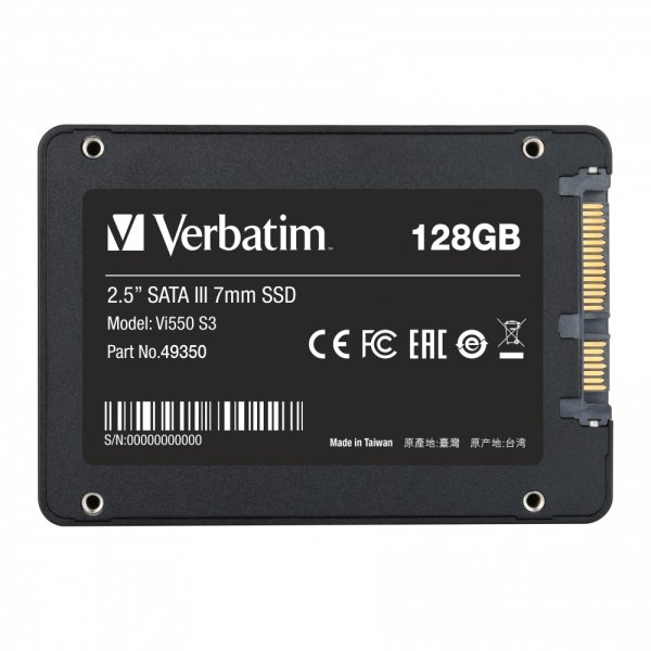 Verbatim Vi550 S3 2.5'' intern SSD harddisk, 128GB