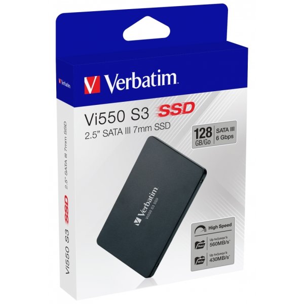 Verbatim Vi550 S3 2.5'' intern SSD harddisk, 128GB