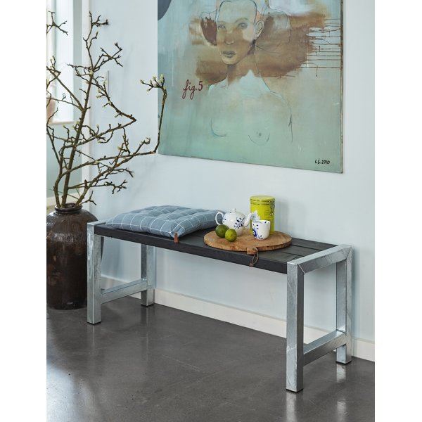 Plus Cafe Plankebænk, L 127 cm, Sort