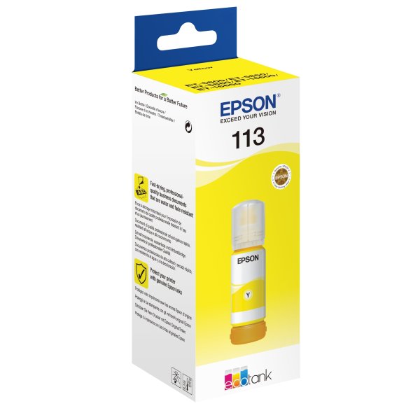 Epson 113 EcoTank blækflaske, pigmenteret gul 