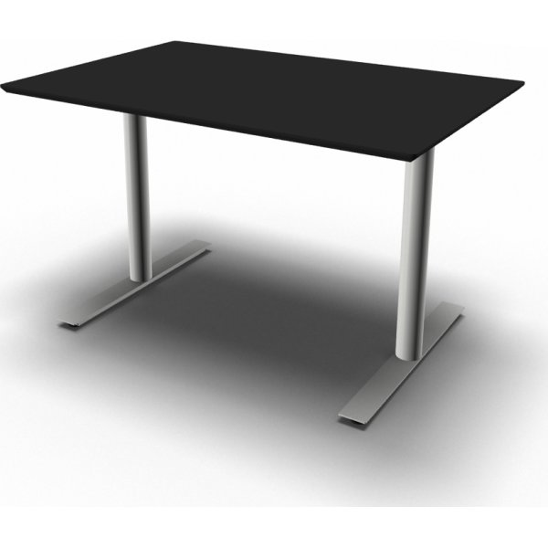 InLine hæve/sænkebord, 120x80 cm, sort/alu