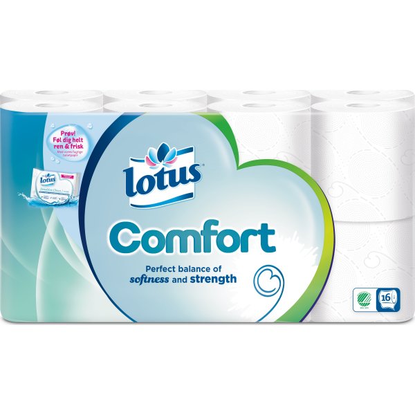 Lotus Comfort Toiletpapir, 3-lags, 16 ruller