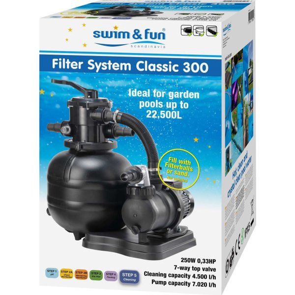 Swim & Fun Filter System, 250W, 22.500L