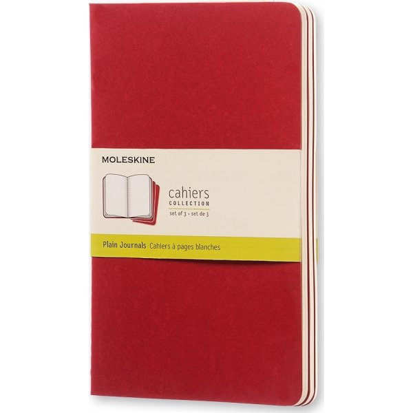 Moleskine Cahier Notesbog | L | Blan. | Rød