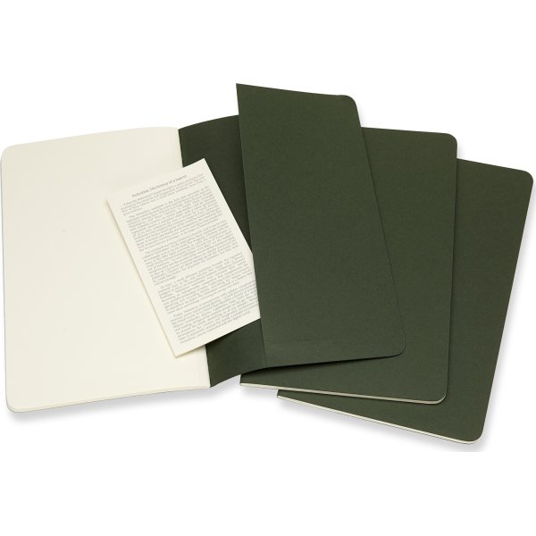 Moleskine Cahier Notesbog | L | Blan. | Grøn