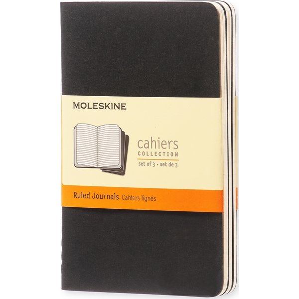 Moleskine Cahier Notesbog | Pkt. | Linj. | Sort