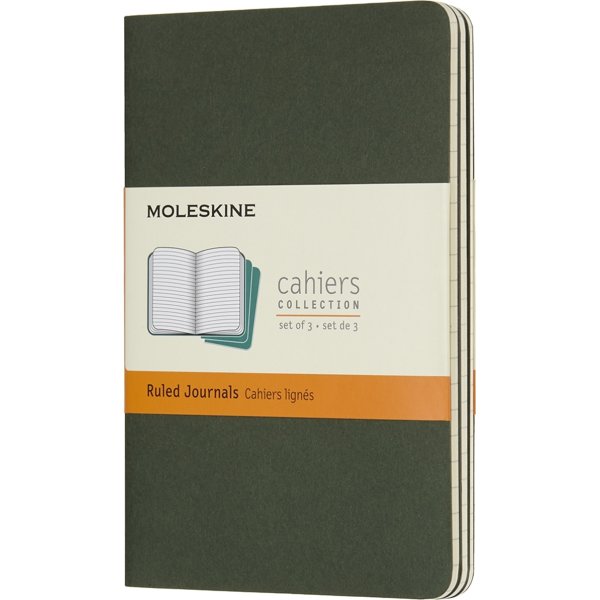 Moleskine Cahier Notesbog | Pkt. | Linj. | Grøn