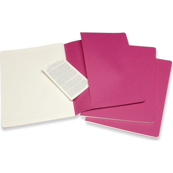 Moleskine Cahier Notesbog | XL | Linj. | Pink