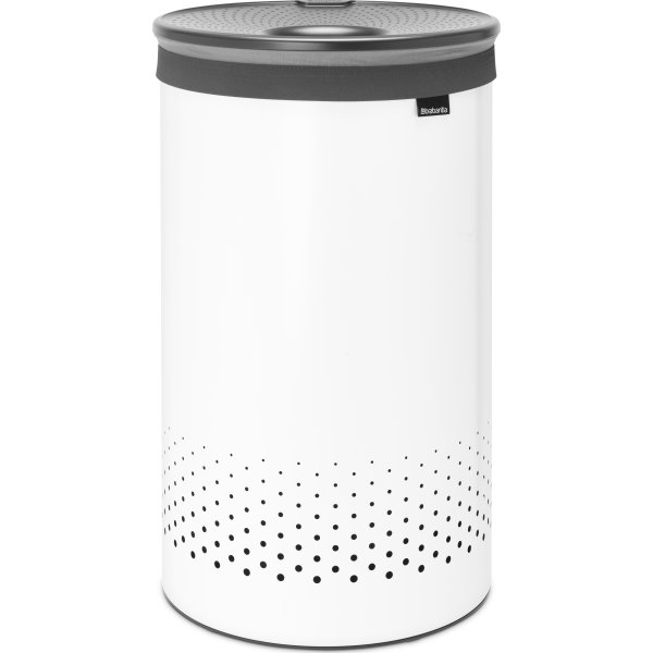 Brabantia Vasketøjskurv, 60 L, hvid/grå