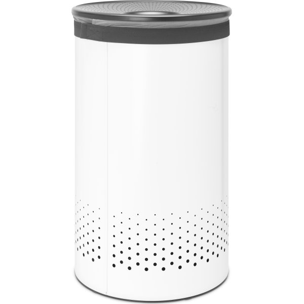 Brabantia Vasketøjskurv, 60 L, hvid/grå
