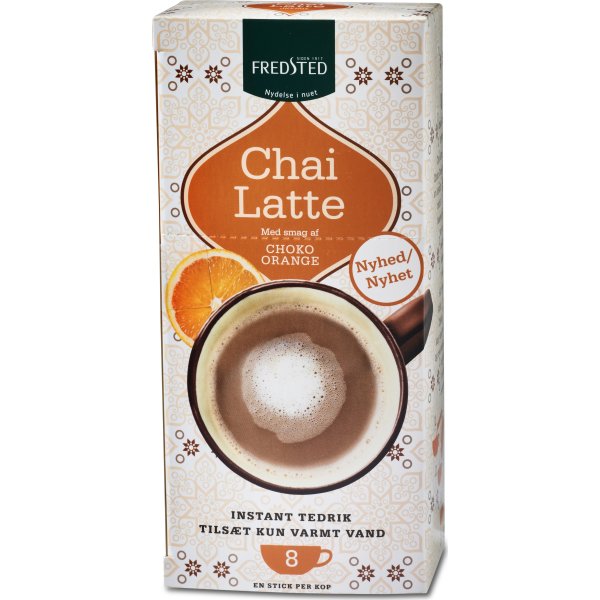 Fredsted Chai Latte Choco Orange te, 8 sticks