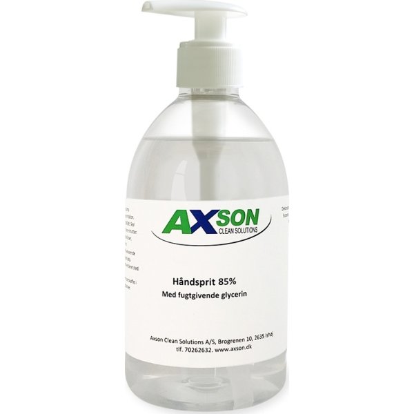 Axson Håndsprit flydende 85% hånddesinfek. 500 ml