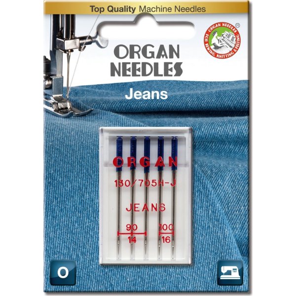 Tredive menneskemængde Barnlig Organ Jeans nåle til symaskine | 5 stk. | Lomax A/S