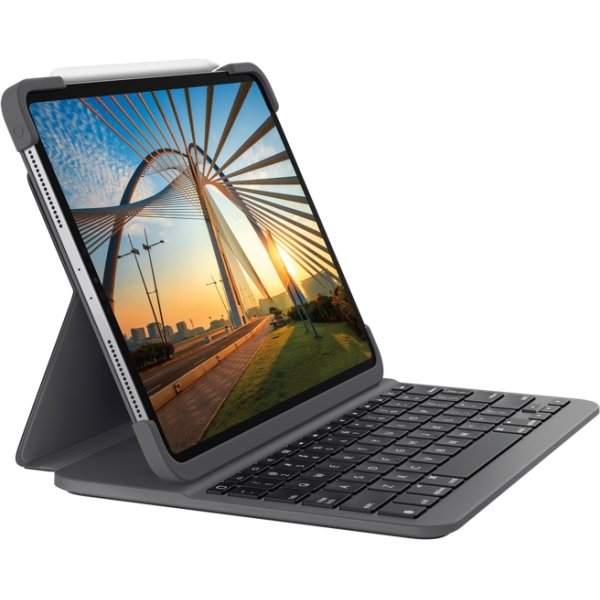 Begyndelsen fornærme interpersonel Logitech Slim Folio m. tastatur til iPad Pro 12,9" - Fri Fragt | Lomax A/S