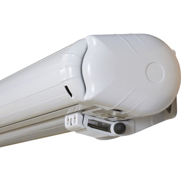 Liana Markise m/motor & LED, 480x300 m, grå/hvid