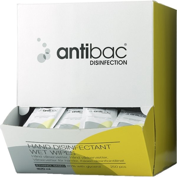 Antibac Hånddesinfektion 85% | Wipes | 250 stk