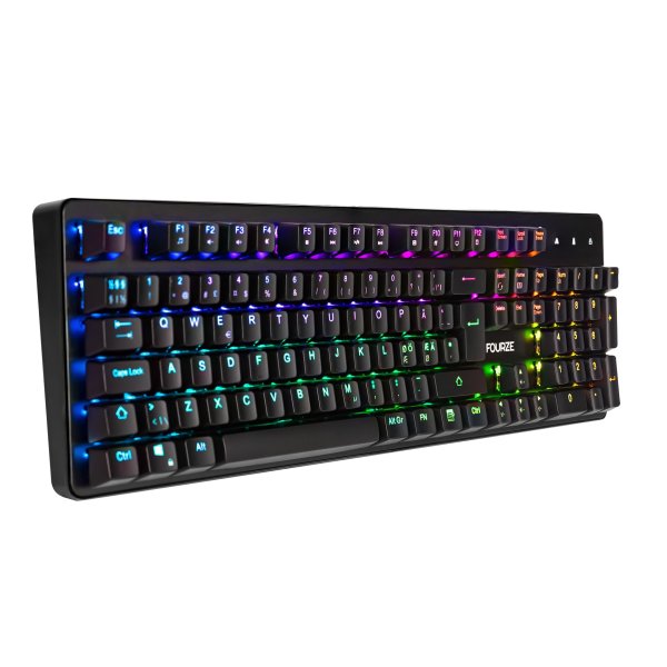 FOURZE GK130 Mekanisk RGB Gaming Tastatur, nordisk