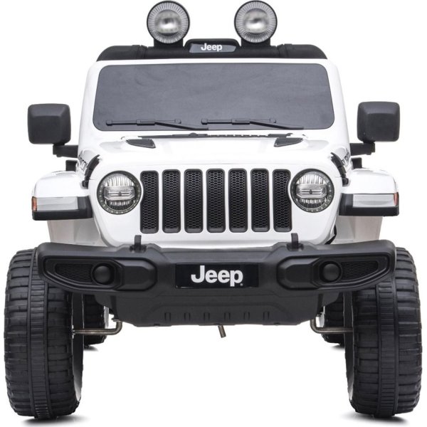 El-drevet Jeep Wrangler Rubicon børnebil, hvid