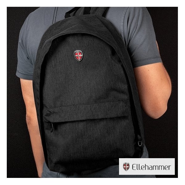 Gave: Ellehammer sort rygsæk, 15,6"
