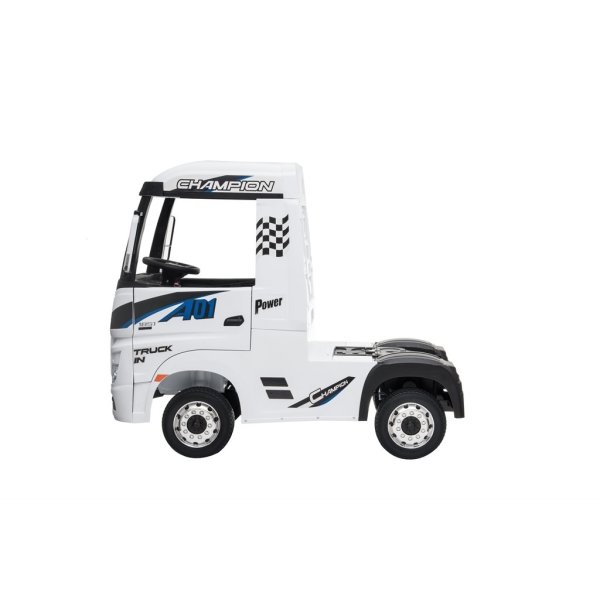 El-drevet Mercedes Actros Truck børnelastbil, hvid