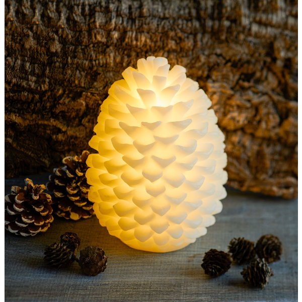 Clara LED koglelys, 1 stk, Hvid, Ø 14 x H 20 cm