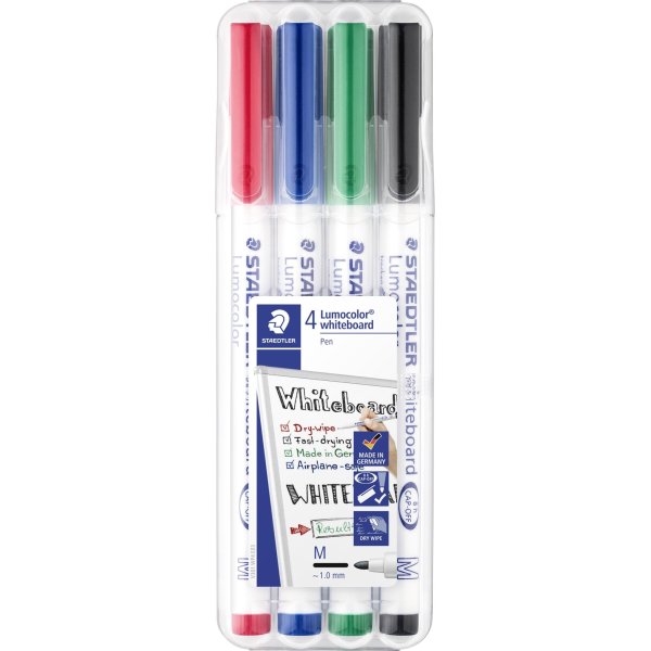 Staedtler 301 Whiteboard Marker | 4 farver