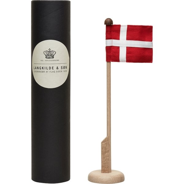 Langkilde & Søn Bordflagstang i egetræ, 30 cm
