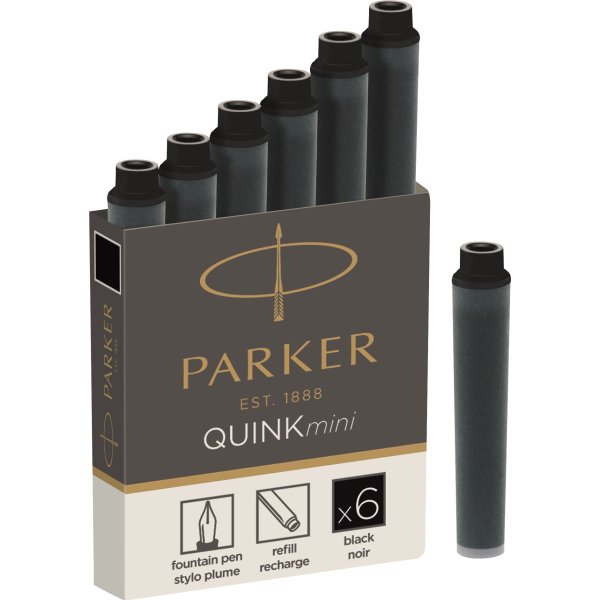 Parker Quink Mini Refill Reservoarpenna Svart 6 st