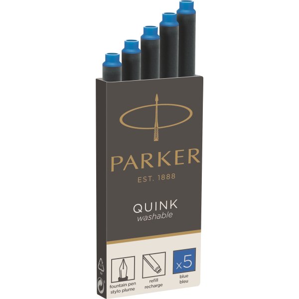 Parker Quink Refill | Fyldepen | R.Blue | 5 stk.