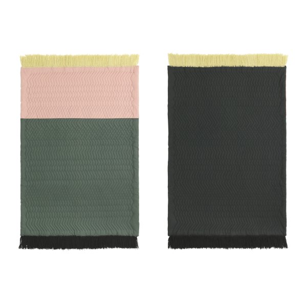 Normann Copenhagen Trace tæppe, rosa/grøn