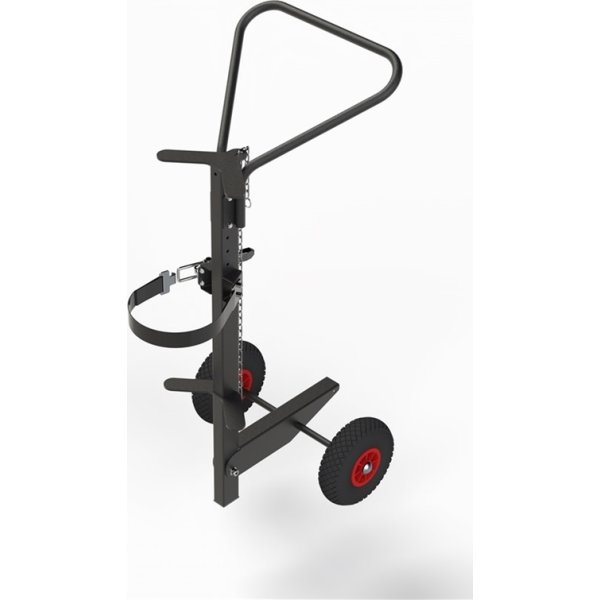 Gasflaskevogn, ergonomisk, lufthjul