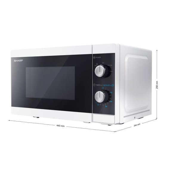 Sharp YC-MS01EC Mikrobølgeovn, 800W, hvid