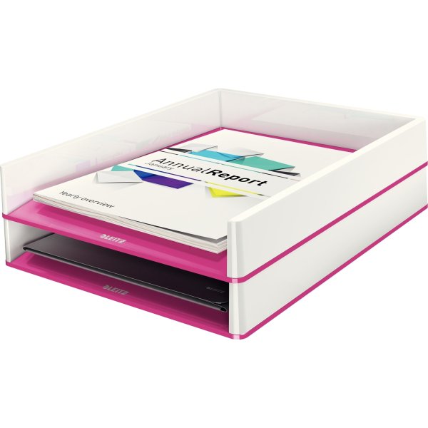 Brevkorg Leitz Wow Vit/rosa