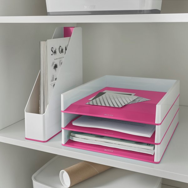 Brevkorg Leitz Wow Vit/rosa