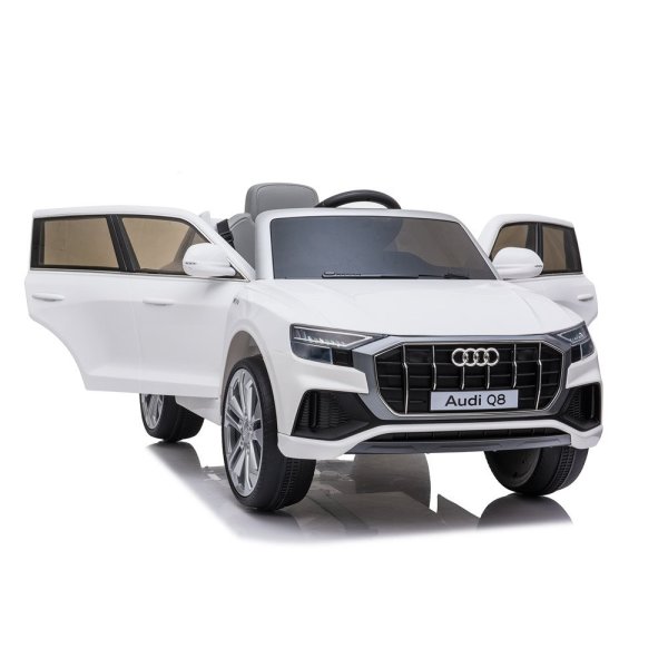 El-drevet Audi Q8 børnebil, 12V, hvid