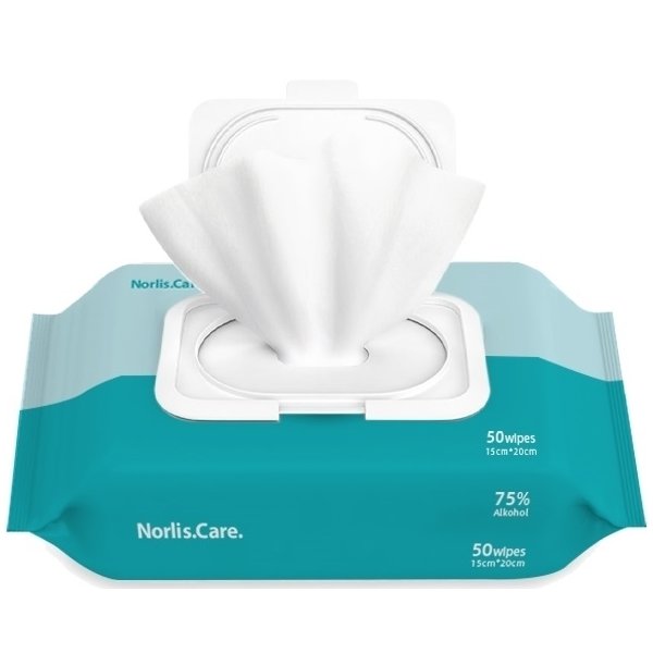 Norlis Care Overfladedesinfek 75% | Wipes | 50 stk