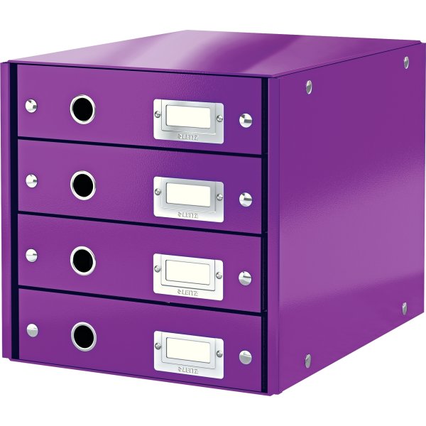 Leitz Click & Store Skuffekabinet | 4 rum | Lilla