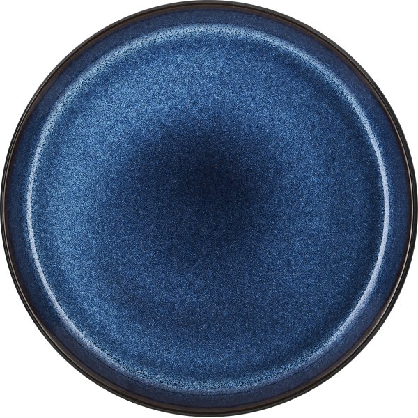 Bitz Gastro tallerken sort/blå, Ø 21 cm