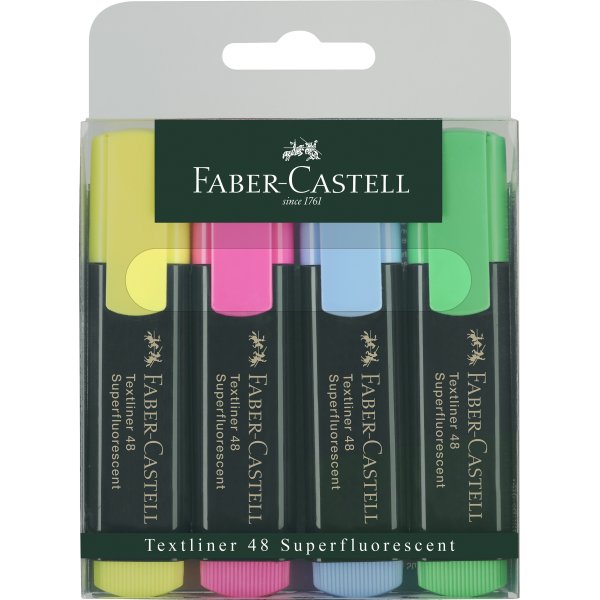 Faber-Castell overstregningspenne, 4 stk. ass.